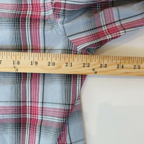 Roper Shirt Western Budweiser Hexagon Snap-Up Long-Sleeved Plaid Men's Large - Picture 11 of 11